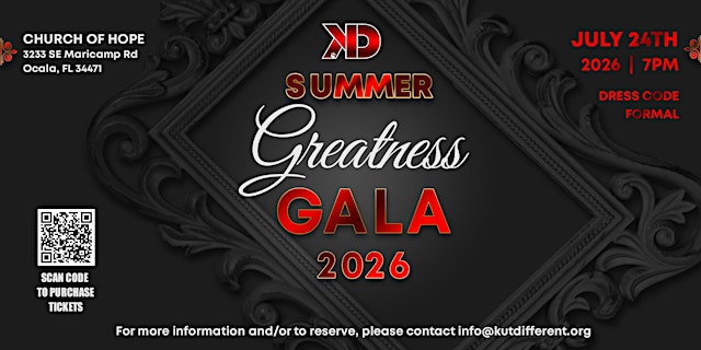 Image principale de Kut Different Summer Greatness Gala 2026