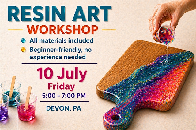 Image principale de Resin Art Workshop - Devon, PA (Near Philadelphia)