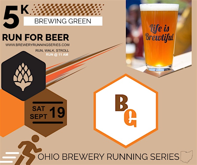 Image principale de 5K Beer Run/Walk x Brewing Green | Ohio Brewery Running Series 2026