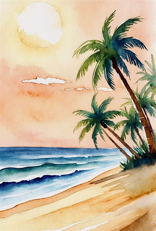 Image principale de Beach Scenes in Watercolors