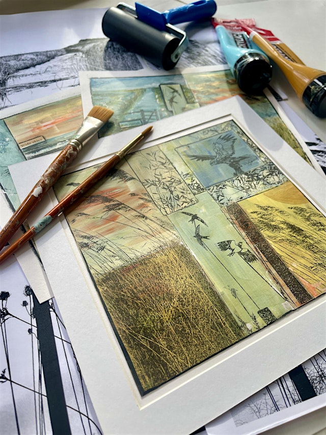 Image principale de Gel plate photo collage printing workshop with Caroline Houchell