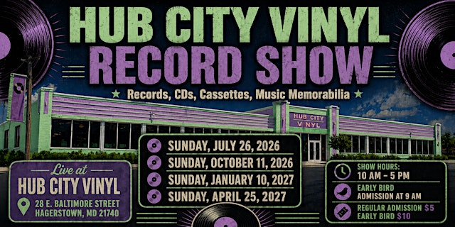 Hub City Vinyl Record Show: Records, CDs, Cassettes, Music Memorabilia primary image