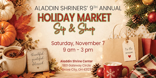 Hauptbild für Aladdin Shriners Holiday Market Sip & Shop VENDOR 2026