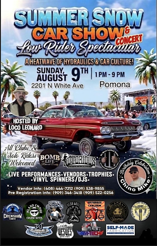 Summer Snow-LowRider Car Show & Concert-Suga Free,Trinere,Tapps,Bad Vic primary image