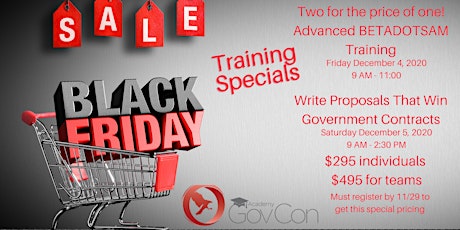 Black Friday two for one training special