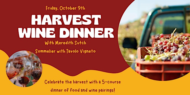 Harvest Wine Dinner primary image