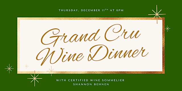 Grand Cru Premium Wine Dinner primary image