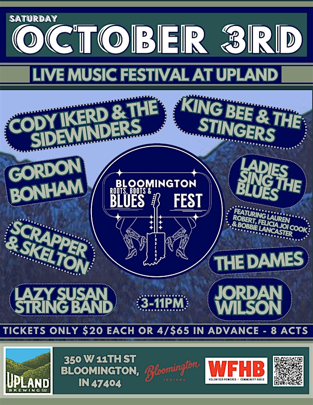 Hauptbild für Bloomington, Indiana Roots, Boots & Blues Music Fest At Upland