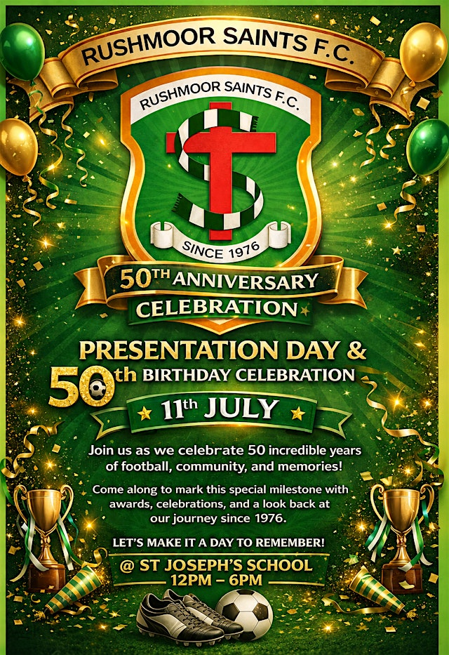 Rushmoor Saints FC 50th Birthday Celebration Stalls primary image