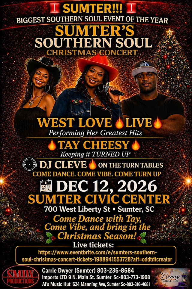 Image principale de Sumter's Southern Soul Christmas Concert