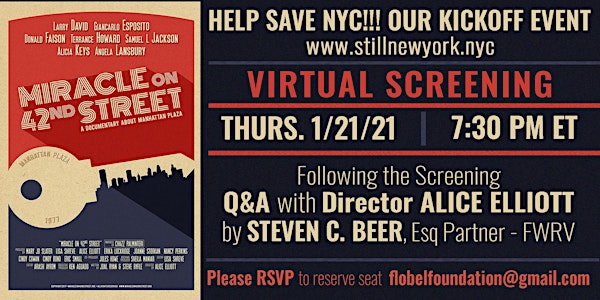 STILL NY Virtual Screening of "Miracle on 42nd Street"