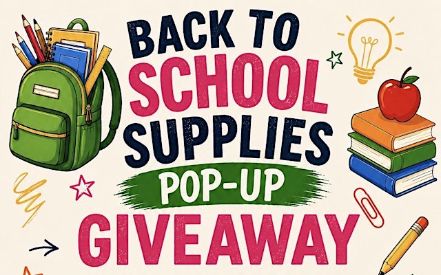 Image principale de Back To School Supplies Pop- UP Giveaway Ocala, Fla. JULY 2026