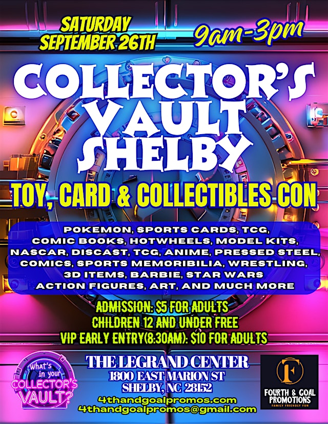 Image principale de Collector's Vault Shelby Toy, Card and Collectibles Con