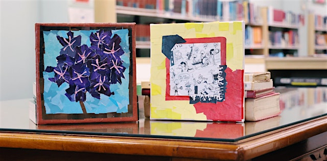 Image principale de School Holidays: Collage on Canvas at Warrawong Library (Ages 8+)
