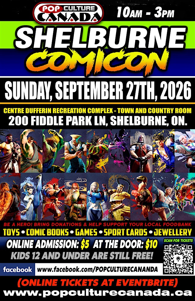 Image principale de SHELBURNE COMICON : SEPTEMBER 27TH 2026 : COMIC CON