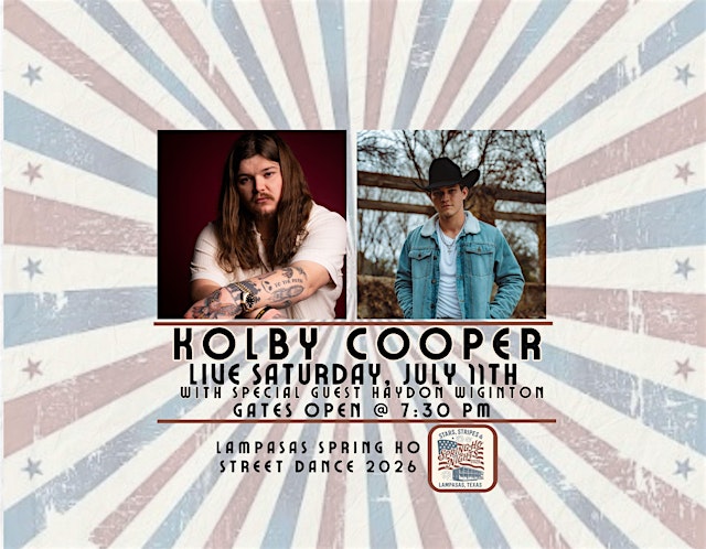 Imagen principal de Saturday Night Street Dance: Kolby Cooper w/ Special Guest Haydon Wiginton