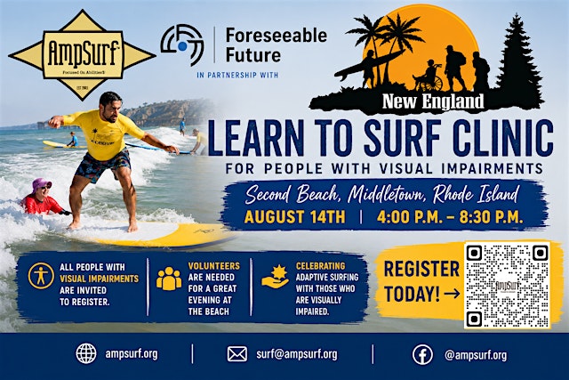 Image principale de AmpSurf Learn to Surf Clinic Aug 14 a Partnership with Foreseeable Future