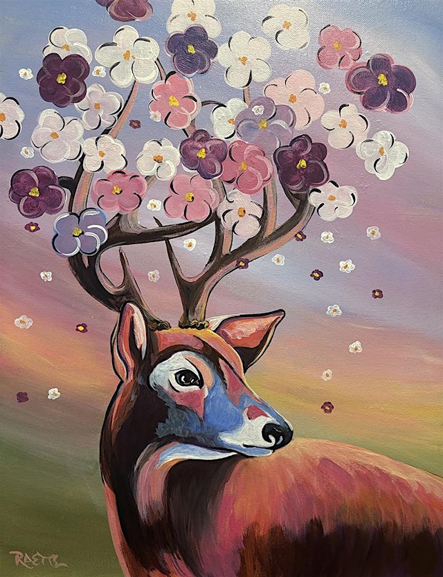 Image principale de Whitetail Bouquet - Tipsy Brush Painting Party!
