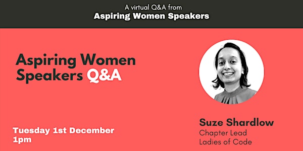 RW Aspiring Women Speakers Q+A with Suze Shardlow