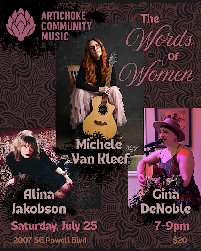Image principale de The Words of Women with Michele Van Kleef, Gina DeNoble and Alina Jakobson