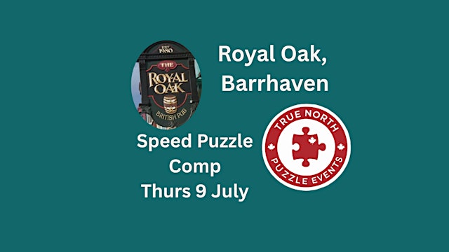 Speed Puzzle Competition, Barrhaven - Thursday July 9, 2026 primary image