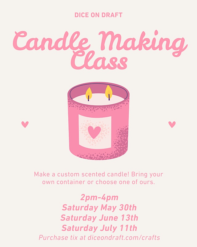 Image principale de Candle Making at Dice on Draft