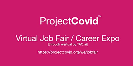#ProjectCovid Virtual Job Fair / Career Expo Event #Boston