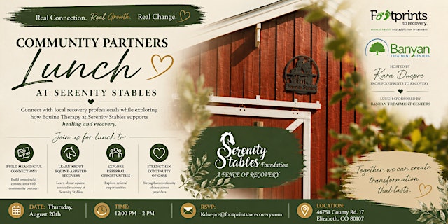 Image principale de Community Partners Luncheon at Serenity Stables