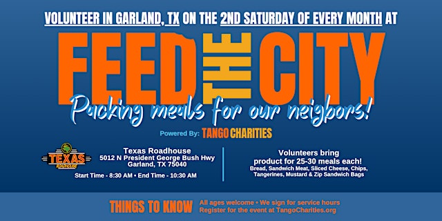 Image principale de Feed The City Garland: Making Meals for People In Need