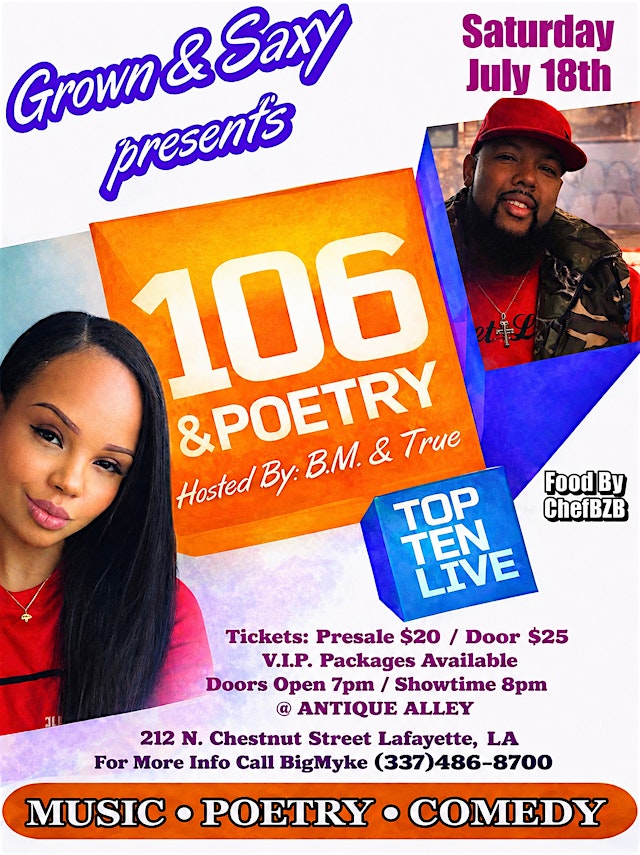Image principale de Grown & Saxy’s 106 & Poetry