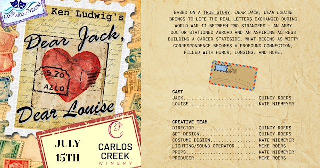 Image principale de "Dear Jack, Dear Louise" by Ken Ludwig