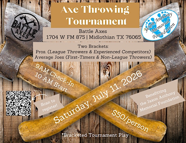 4th Annual Axe Throwing Tournament primary image