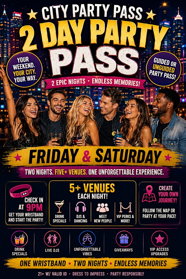 Imagen principal de Weekend Party Pass San Francisco Experience Crawl