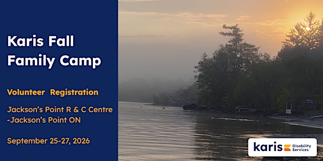 Hauptbild für Karis Jackson's Point Fall Family Camp 2026 Volunteer Registration