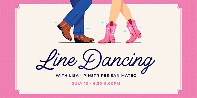 Dine & Dance - Line Dancing - Pinstripes, San Mateo, CA primary image
