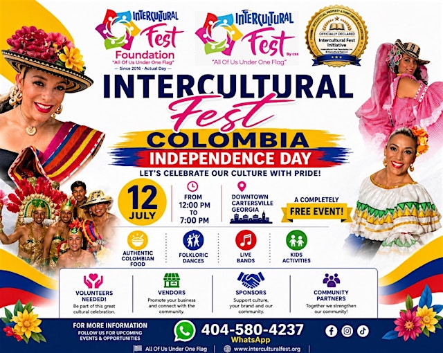 Imagen principal de Intercultural Fest™ Colombia Independence Day 2026 | FREE Family Festival i