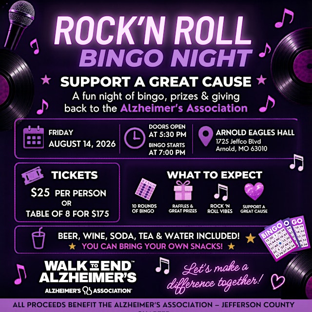 Image principale de Rock N Roll Bingo Night for Alzheimers