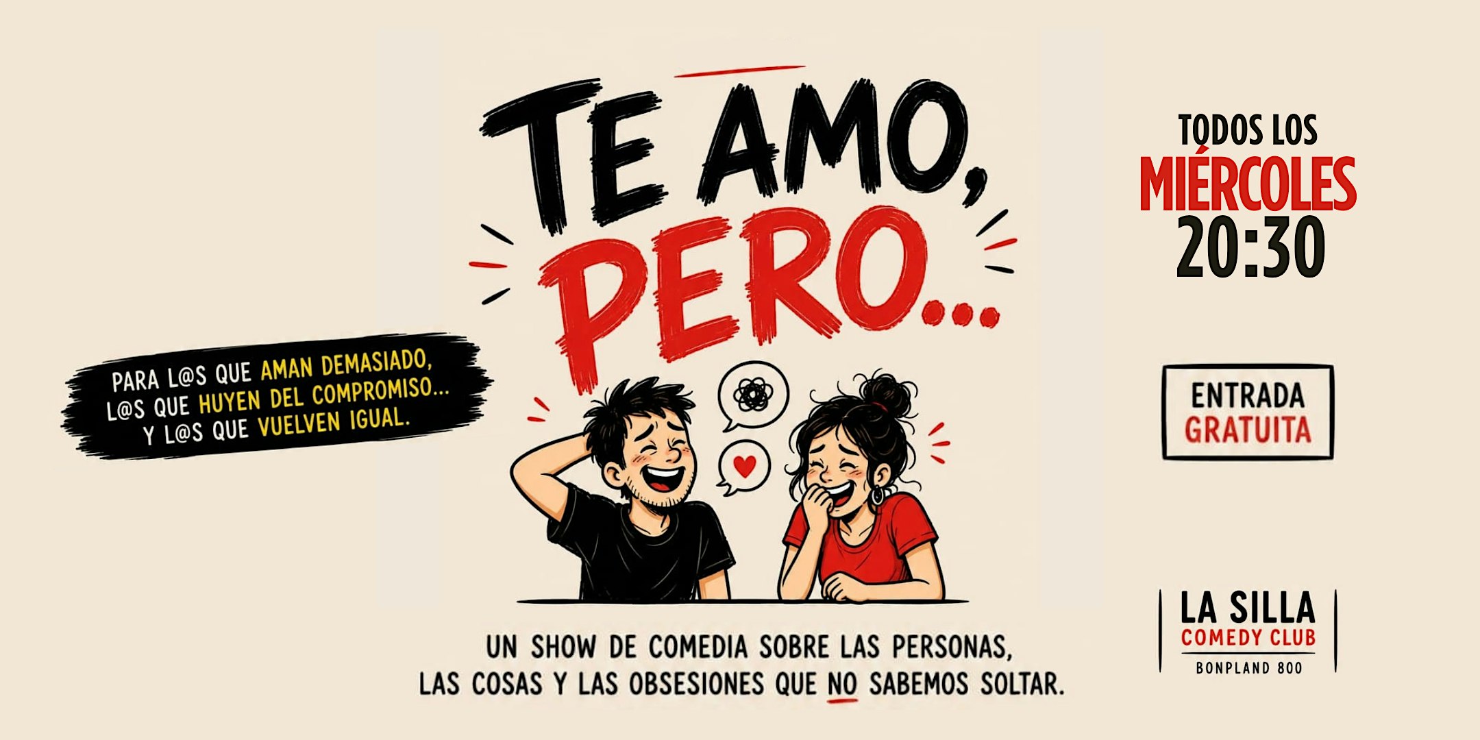 Afiche de Te Amo Pero... | Stand Up