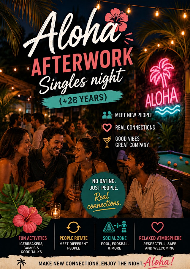 Image principale de Aloha Afterwork - Singles night (+28)
