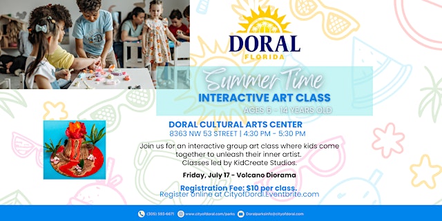Image principale de Volcano Diorama - Summer Time Interactive Art Class
