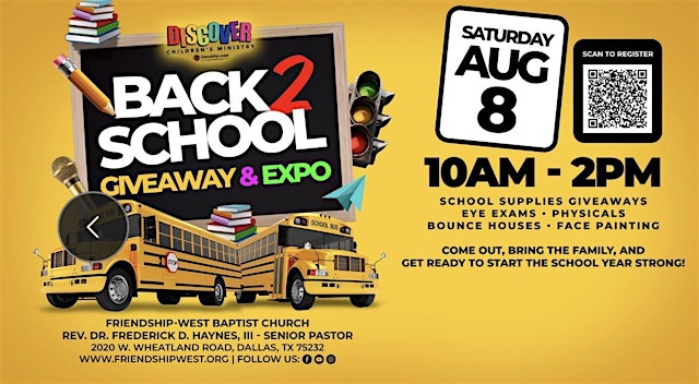 Image principale de Back 2 School Giveaway and Expo