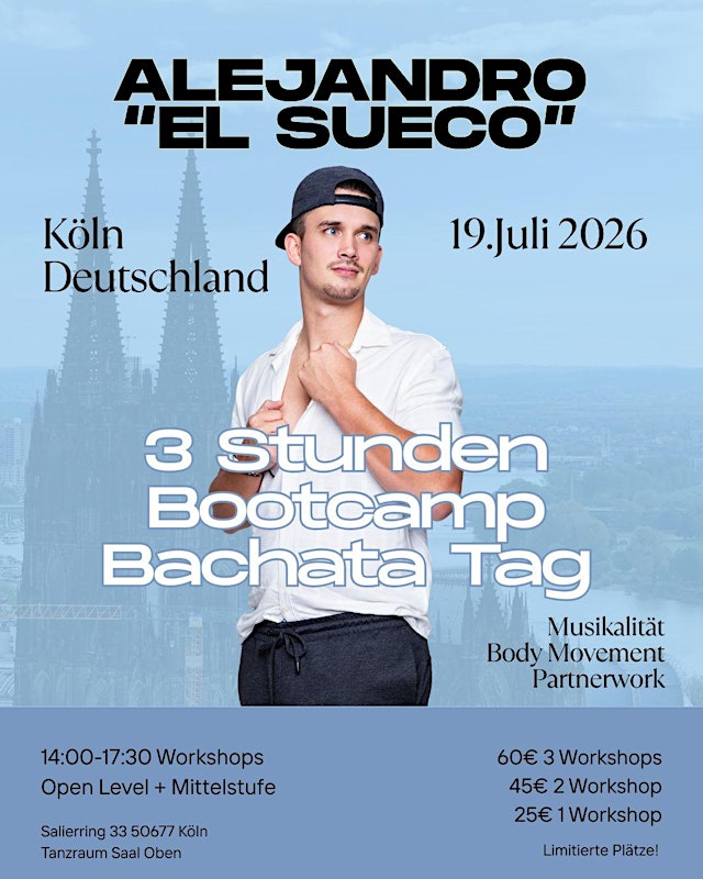 Primaire afbeelding van Bachata Bootcamp mit Alejandro “El Sueco“