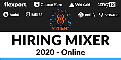 Remote Hiring Mixer - Reactathon 2020 Online & Worldwide primary image