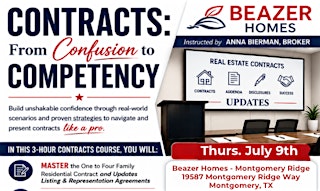Hauptbild für TREC 3hr CE: CONTRACTS From Confusion to Competency TREC UPDATES