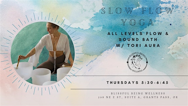 Image principale de Slow Flow Yoga & Sound Bath w/ Tori