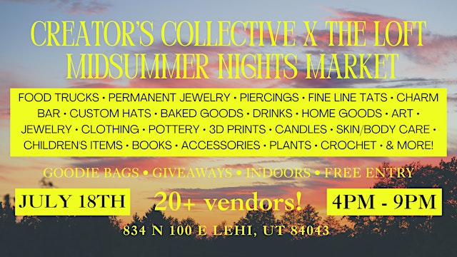 Creator's Collective x The Loft Studio Midsummer Nights Market primary image