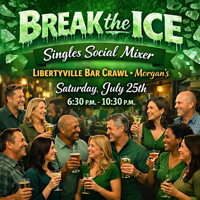 Singles Social Mixer Libertyville, IL Bar Crawl Starting at Morgan's primary image