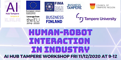 AI Hub Tampere Virtual Workshop: Human-Robot Interaction in Industry primary image
