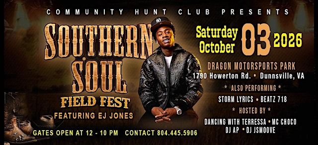 Primaire afbeelding van Southern Soul Field Fest Featuring EJ JONES