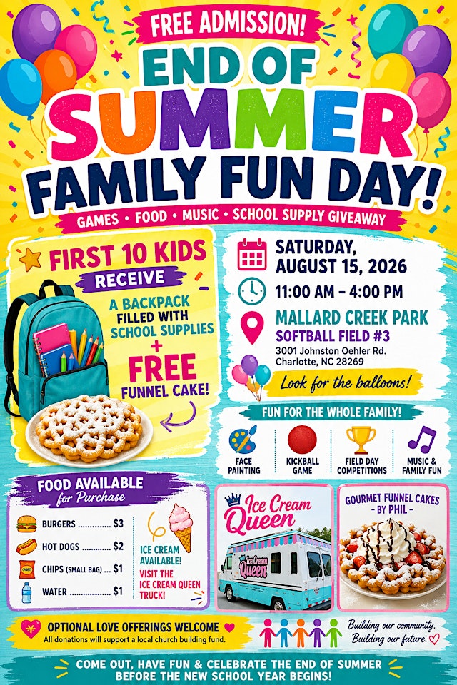 Image principale de End of Summer Family Fun Day